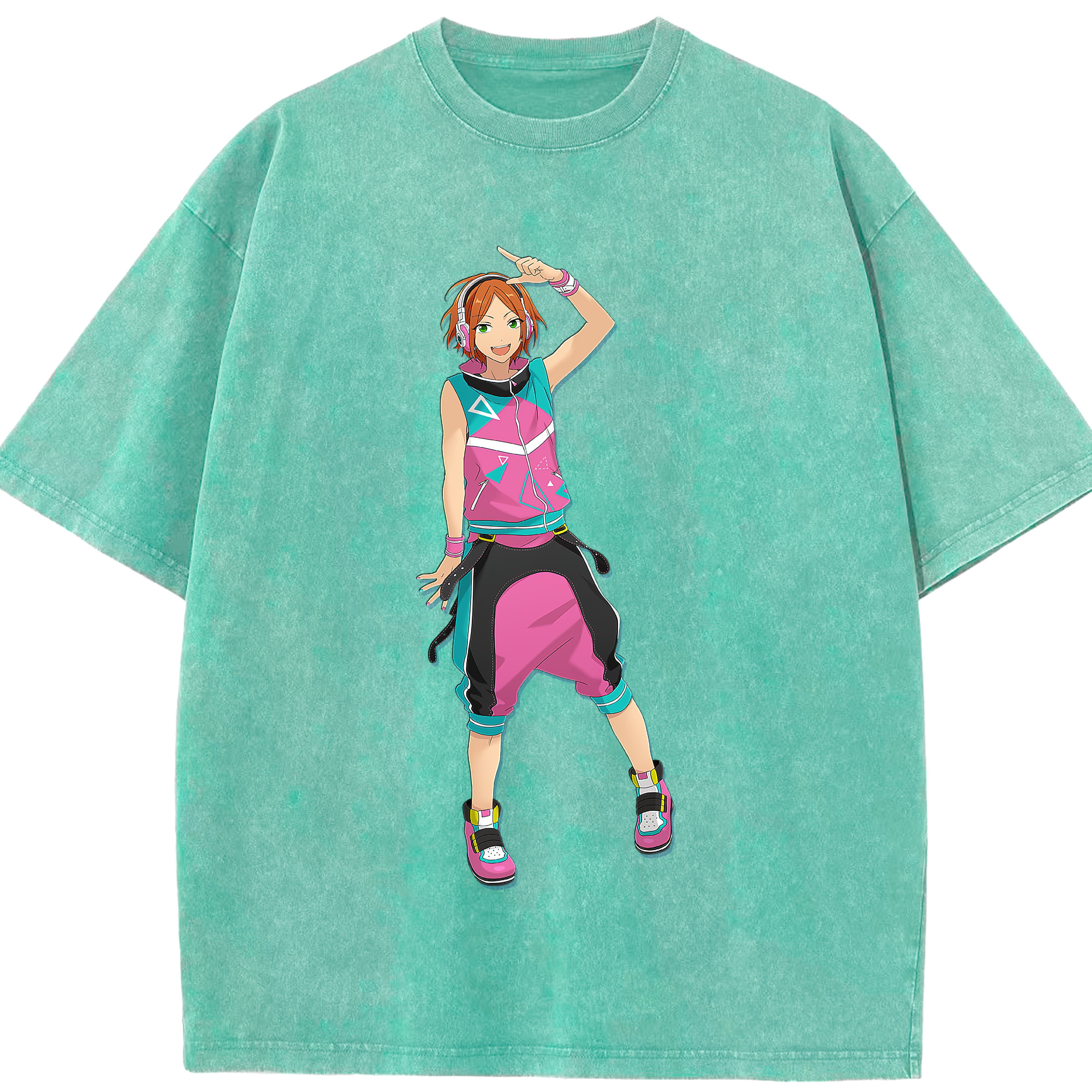 （画像用） あんさんぶるスターズ! Ensemble Stars 綿100% ヴィンテージ風 半袖Tシャツ（フロントプリント）